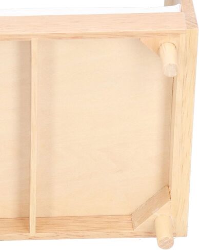 1:12 Dollhouse Double Bed, Oak Miniature Furniture Decoration Accessories for Bedroom in Saudi Arabia