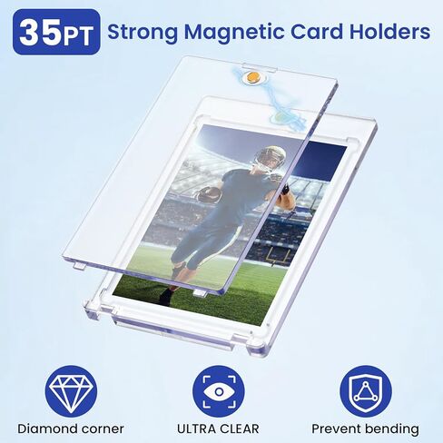 حاملي بطاقات مغناطيسي 120C ، 35pt واحد حامل بطاقات اللمس ، وحالة البلاستيك الصلب U-V لبطاقات التداول ، وحالة العرض للرياضة ، والبيسبول ، وكرة القدم ، وبطاقات اللعبة in Kuwait