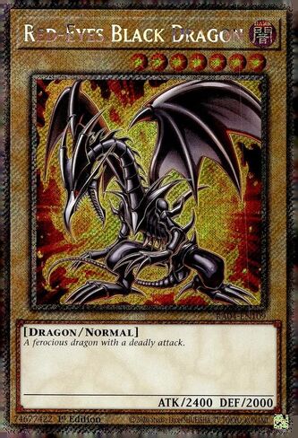 Red -Eyes Black Dragon (Art 7th Art) (Secret Platinum Rare) - RA04 -EN109 - Platinum Secret Rare - 1st Edition in Saudi Arabia