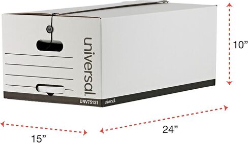 Universal 75131 String/Button Storage Box, Legal, Fiberboard, White (Case of 12) in Saudi Arabia