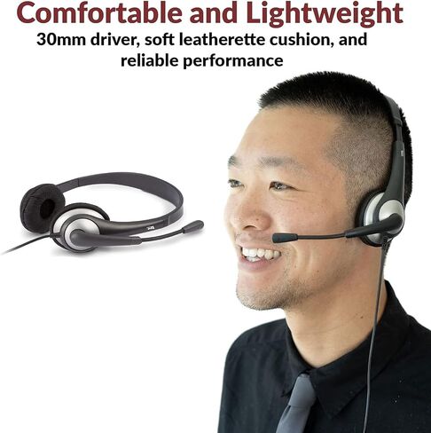 سماعة رأس ستيريو Cyber ​​Acoustics، ستيريو 3.5 ملم ومحول Y لسماعات الرأس والميكروفون المنفصلة، ​​الفصل الدراسي K12 والتعليم (AC-204) (4 عبوات) in Kuwait