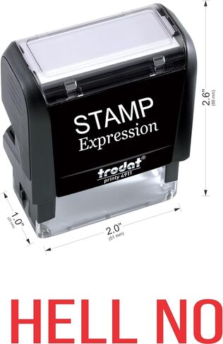 StampExpression - Hell NO Self Inking Rubber Stamp - Red Ink (A-80033) in Saudi Arabia