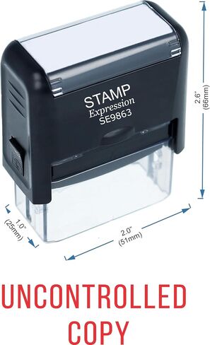 StampExpression - UNCONTROLLED Copy Office Self Inking Rubber Stamp - Red Ink (A-5871) in Saudi Arabia