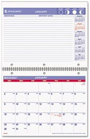 في لمحة PM170-28 AT -A -GLANCE شهرية التقويم السلكي - شهريًا - 11 × 8.5 - يناير حتى ديسمبر - شهر واحد لكل صفحة واحدة - ورقة - أبيض in Saudi Arabia