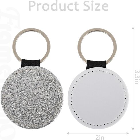 Framendino ، 16 pack sublimation blanks keychain pu key cains heat transe recs reings blitter keychains for diy craft 8 color in Saudi Arabia