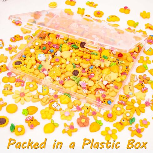 100Pcs Slime Charms, Mixed Cute Resin Charms Set for Scrapbooking, Phone Cases, Hair Accessories, Fake Candy Decor, Crafting Embellishments & DIY Keychains in Kuwait