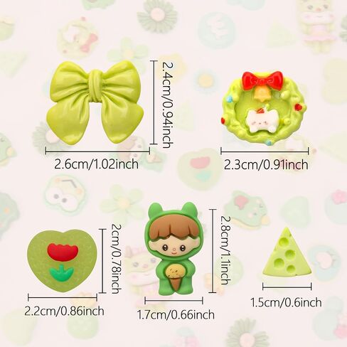 100Pcs Slime Charms, Mixed Cute Resin Charms Set for Scrapbooking, Phone Cases, Hair Accessories, Fake Candy Decor, Crafting Embellishments & DIY Keychains in Kuwait