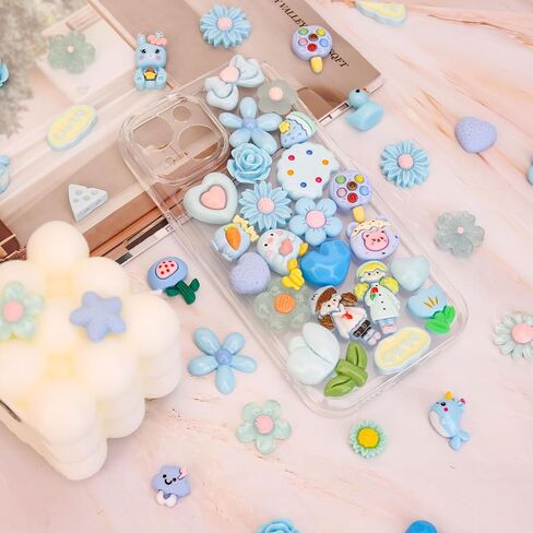 100Pcs Slime Charms, Mixed Cute Resin Charms Set for Scrapbooking, Phone Cases, Hair Accessories, Fake Candy Decor, Crafting Embellishments & DIY Keychains in Kuwait