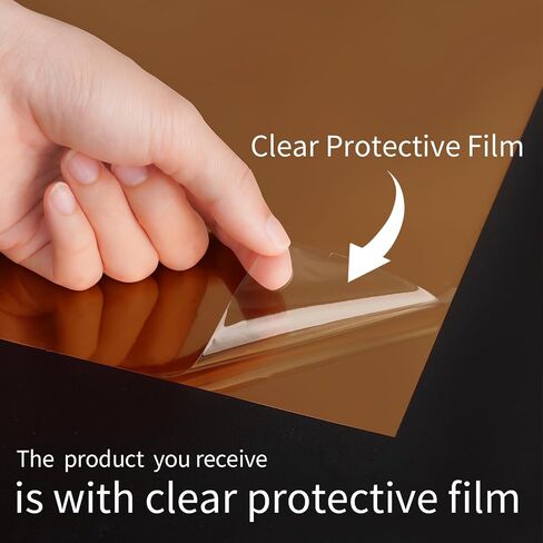 Funstick Mirror Vinyl الدائم للفينيل لصفائح الفينيل اللمسمة لفة 12 "× 80" ملصقات مرآة عاكسة غير زجاجية لملصقات الجدران الحرف المقشر وعصا خلفية بنية لبني غرفة نوم المنزل in Kuwait