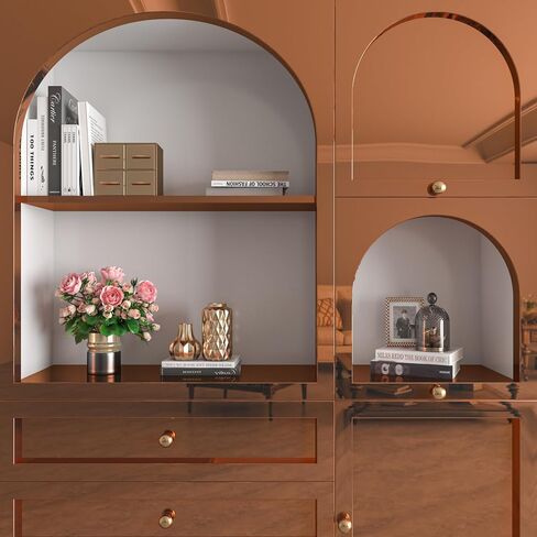 Funstick Mirror Vinyl الدائم للفينيل لصفائح الفينيل اللمسمة لفة 12 "× 80" ملصقات مرآة عاكسة غير زجاجية لملصقات الجدران الحرف المقشر وعصا خلفية بنية لبني غرفة نوم المنزل in Kuwait