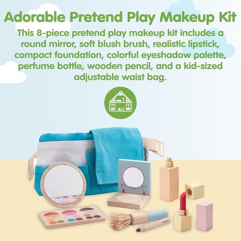 PlanToys Hair Dresser Pretend Play and Role Play Set (3492) | Sustainably Made from Rubberwood and Non-Toxic Paints and Dyes in Saudi Arabia