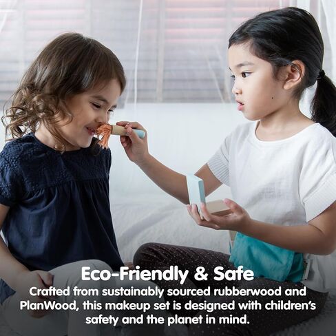 PlanToys Hair Dresser Pretend Play and Role Play Set (3492) | Sustainably Made from Rubberwood and Non-Toxic Paints and Dyes in Saudi Arabia