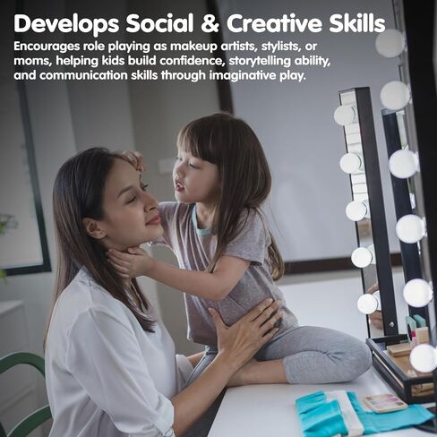 PlanToys Hair Dresser Pretend Play and Role Play Set (3492) | Sustainably Made from Rubberwood and Non-Toxic Paints and Dyes in Saudi Arabia