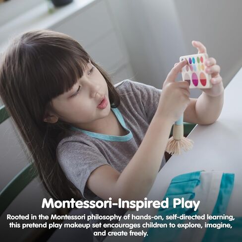 PlanToys Hair Dresser Pretend Play and Role Play Set (3492) | Sustainably Made from Rubberwood and Non-Toxic Paints and Dyes in Saudi Arabia