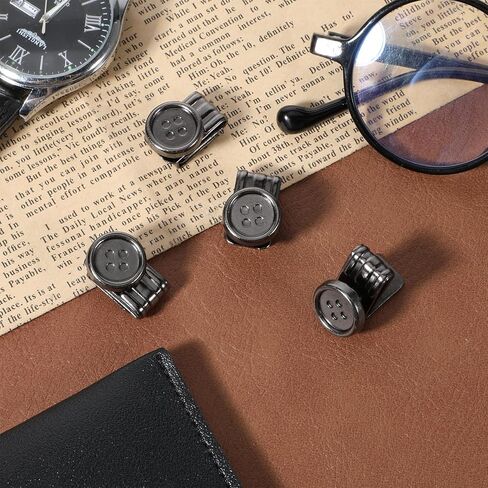 10 PCS Metal Suspenders Buttons, Iron Clip on Buttons Movable No Sew Button End Brace Clips for Pants Suspenders Hats Metal Button in Saudi Arabia