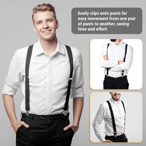 10 PCS Metal Suspenders Buttons, Iron Clip on Buttons Movable No Sew Button End Brace Clips for Pants Suspenders Hats Metal Button in Saudi Arabia