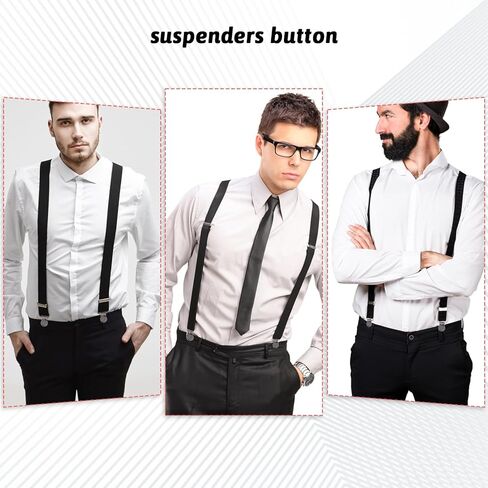 10 PCS Metal Suspenders Buttons, Iron Clip on Buttons Movable No Sew Button End Brace Clips for Pants Suspenders Hats Metal Button in Saudi Arabia