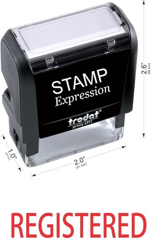 StampExpression - Registered Office Self Inking Rubber Stamp - Red Ink (A-5603) in Saudi Arabia