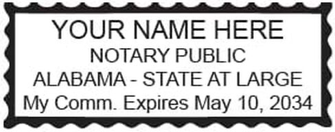 Hubco Purple 4913 Self-Inking Notary Stamp - Alabama in Saudi Arabia