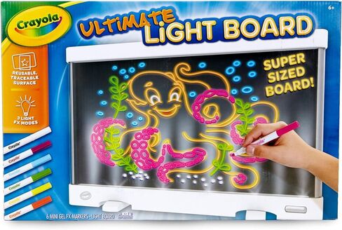 Crayola Multi-Color Light Board, Light Up Drawing Toy, Desk Toy, Doodle Pad, Glow Art, Gifts, Toys Boys & Girls, Ages 6, 7, 8 in Saudi Arabia