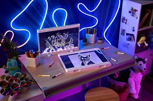 Crayola Multi-Color Light Board, Light Up Drawing Toy, Desk Toy, Doodle Pad, Glow Art, Gifts, Toys Boys & Girls, Ages 6, 7, 8 in Saudi Arabia