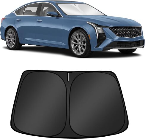 Custom Fit Windshield Sun Shade for Dodge Challenger 2015-2023, Foldable, Easy to Install & Store, Full Coverage, 210T Reflective Fabric, Blocks 99% of UV Rays in Saudi Arabia