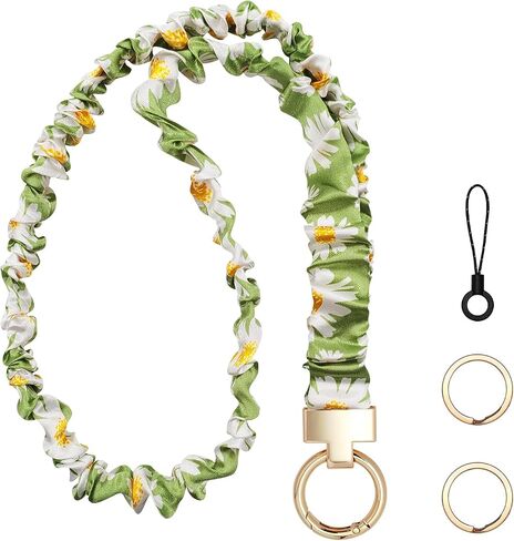 امسع Scrunchie Lanyard لشارات الهوية ، هدايا المعلمين للنساء عيد ميلاد فريد من نوعه ، رقبة لطيفة Scrunchie Lanyard مثالية لتقدير المكتب هدايا الممرضات الممرضات (الأخضر) in Kuwait