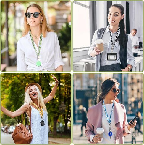 امسع Scrunchie Lanyard لشارات الهوية ، هدايا المعلمين للنساء عيد ميلاد فريد من نوعه ، رقبة لطيفة Scrunchie Lanyard مثالية لتقدير المكتب هدايا الممرضات الممرضات (الأخضر) in Kuwait
