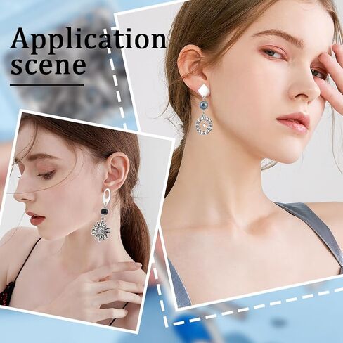 SUNNYCLUE 72Pcs Geometric Earring Posts Stainless Steel Earrings Post Findings Flat Square Rhombus Oval Silver Ear Backs Stud Supplies with Hole for DIY Ears Jewelry Making Crafting Accessories in Saudi Arabia