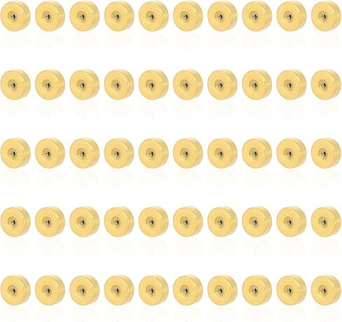50pcs Screw Backs Replacements, Gold Stainless Steel Flat Earring Backs for Women Men Studs & Push Pin Cartilage Earrings in Saudi Arabia