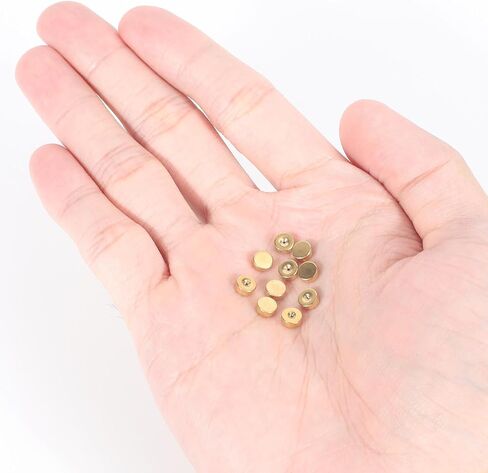 50pcs Screw Backs Replacements, Gold Stainless Steel Flat Earring Backs for Women Men Studs & Push Pin Cartilage Earrings in Saudi Arabia