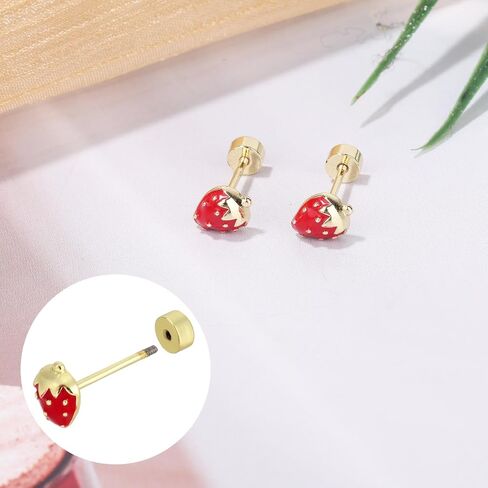 50pcs Screw Backs Replacements, Gold Stainless Steel Flat Earring Backs for Women Men Studs & Push Pin Cartilage Earrings in Saudi Arabia