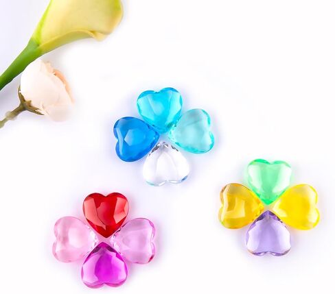Niceup 170pcs صغيرة الراتنجات القلب الأحجار الكريمة 1 في الظهر الظهر القلوب البلاستيكية المصغرة الأحجار الكريمة السحر الكريستال الصغيرة لصياغة الزفاف في عيد الحب لصالح دائرة الحشو in Kuwait