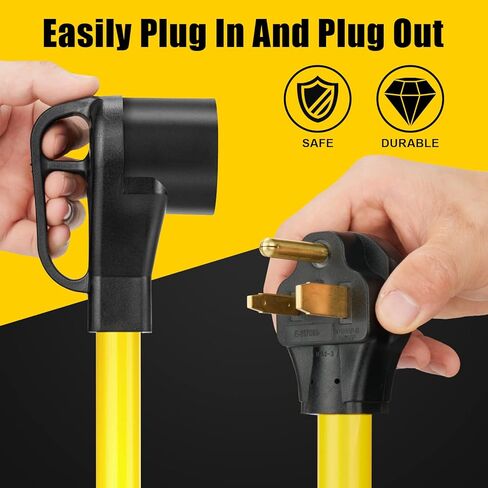 سلك محول شاحن EV من NEMA 10-50P إلى 14-50R مع سلك محول عالي التحمل 6-AWG لشحن Tesla وغيرها من أجهزة الشحن من المستوى 2، 1.5 قدم in Kuwait