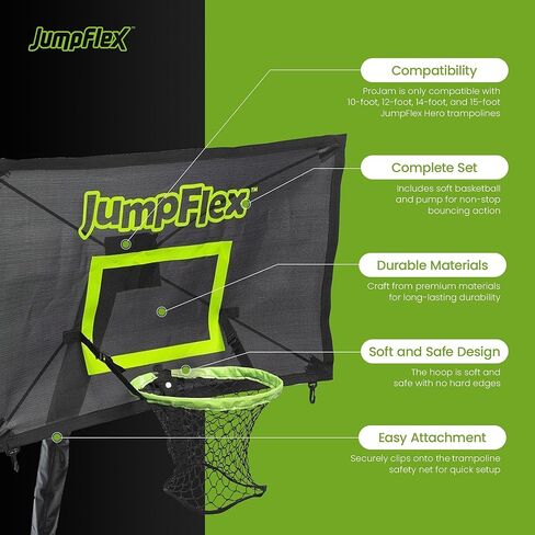 Hepflex Projam Basketball Hoop & Net ، مرفق لنموذج HeledFlex Hero Trampolines in Kuwait