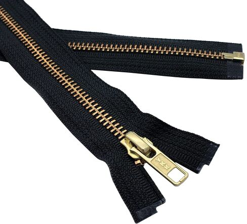 YKK 25" Medium Weight Jacket Zipper YKK #5 Brass ~ Separating ~ 580 Black (1 Zipper/Pack) in Saudi Arabia