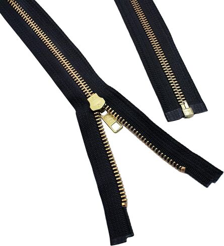 YKK 25" Medium Weight Jacket Zipper YKK #5 Brass ~ Separating ~ 580 Black (1 Zipper/Pack) in Saudi Arabia