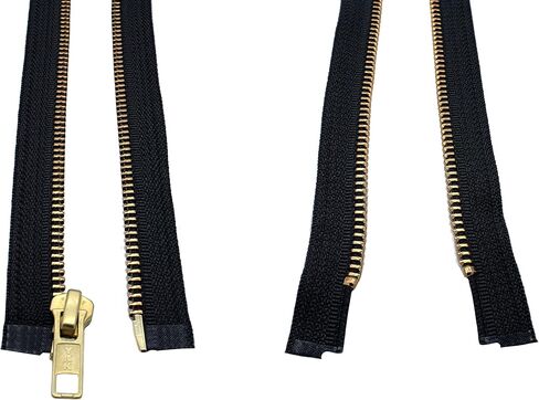 YKK 25" Medium Weight Jacket Zipper YKK #5 Brass ~ Separating ~ 580 Black (1 Zipper/Pack) in Saudi Arabia