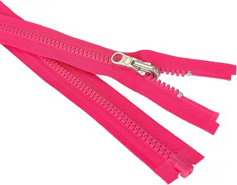 2pcs ykk #5 منزلق بلاستيكي قابل للانعكاس داخل/خارجي متوسطة الوزن سترة رياضية سحاب فصل الشفاه السحب الألمنيوم الوردي #516W - اختر طولك (أحمر الشفاه الوردي #516W ، 25 بوصة) in Saudi Arabia