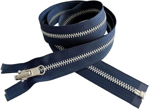 #5 Metal Metal Metal ykk وزن متوسطة من الداخل/خارج سحاب شريحة قابلة للانعكاس سحاب فصل (سحاب واحد) Navy #560W اختر طولك (البحرية #560W ، 13 بوصة) in Saudi Arabia