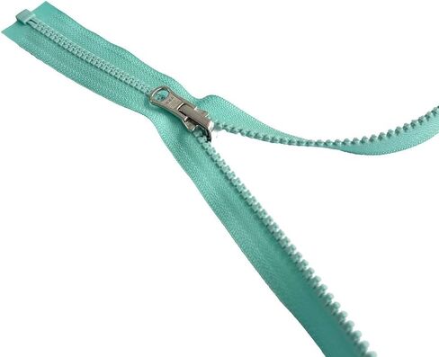 2pcs ykk #5 منزلق بلاستيكي مقولب من الداخل/الخارجي للوزن المتوسط ​​الوزن السوستة السوستة التي تفصل عن ألومنيوم السحب السحب الفيروز #533W - اختر طولك (الفيروز #533W ، 25 "بوصة) in Saudi Arabia