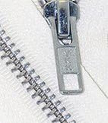 YKK® 23" Jacket Zipper, YKK #5 Aluminum Metal ~ Medium Weight ~ Separating ~ 501 White (1 Zipper/Pack) in Saudi Arabia