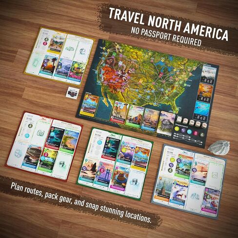 Photo Tour: North America – Family Board Game for Kids and Adults | Travel Strategy Game | Ages 8+ | Easy to Learn | 1–5 Players | Fun for Game Night & Educational Play in Saudi Arabia