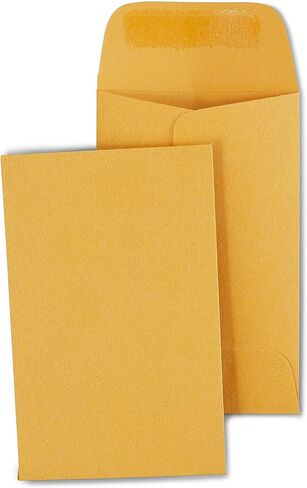 Staples Gummed #1 أظرف العملة ، 2 1/4 بوصة × 3 1/2 بوصة ، بني ، 1000/كرتون (ST19848-CCVS) in Kuwait