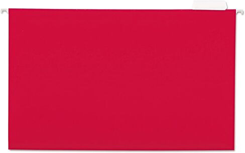 Universal 14218 Hanging File Folders, 1/5 Tab, 11 Point Stock, Legal, Red, 25/Box in Saudi Arabia