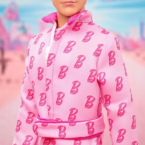Barbie The Movie Ken Collectible Doll, Ryan Gosling as Ken Wearing Pink Jumpsuit with “B" Detail with White Sneakers and Multicolor Roller Skates in Saudi Arabia
