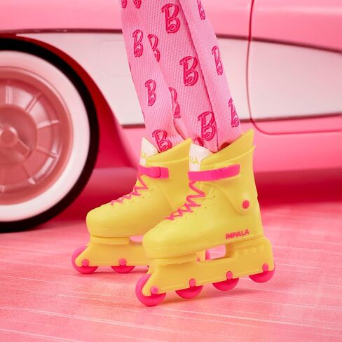 Barbie The Movie Ken Collectible Doll, Ryan Gosling as Ken Wearing Pink Jumpsuit with “B" Detail with White Sneakers and Multicolor Roller Skates in Saudi Arabia