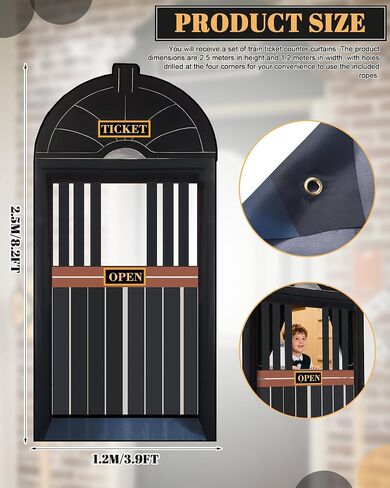 Preboun Express Train Train Station Ticket Hall Door Surtain Decore Train Train Party Party Party Party Express Trains Sign Banner School School Door Home Home Wall Xmas Backdrop Decor in Saudi Arabia