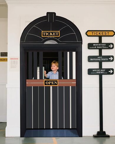 Preboun Express Train Train Station Ticket Hall Door Surtain Decore Train Train Party Party Party Party Express Trains Sign Banner School School Door Home Home Wall Xmas Backdrop Decor in Saudi Arabia