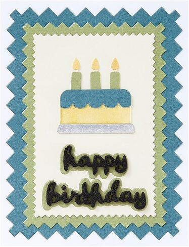 Spellbinders S5-656 Pinking Birthday Rectangles محفور من مجموعة Not Not Your Straninary Card by Wendy Vecchi in Saudi Arabia